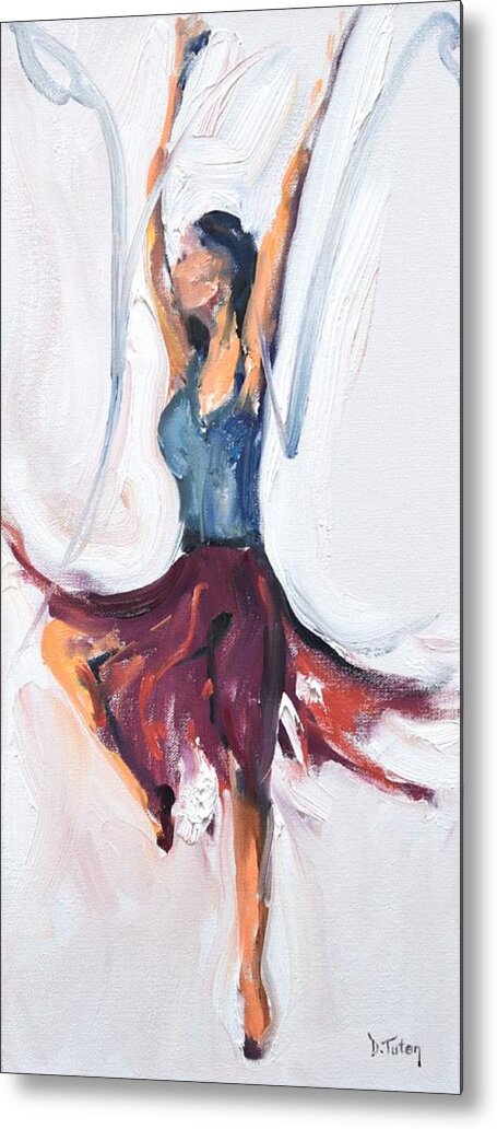 Dance Metal Print featuring the painting Rebekah's Dance Series 1 Pose 2 by Donna Tuten