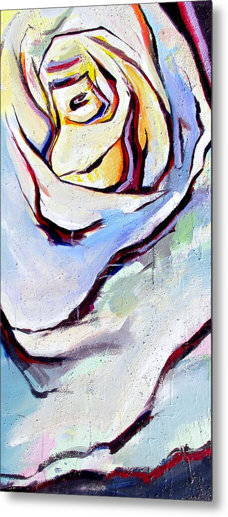 Florals Metal Print featuring the painting Rose Number 3 by John Gholson