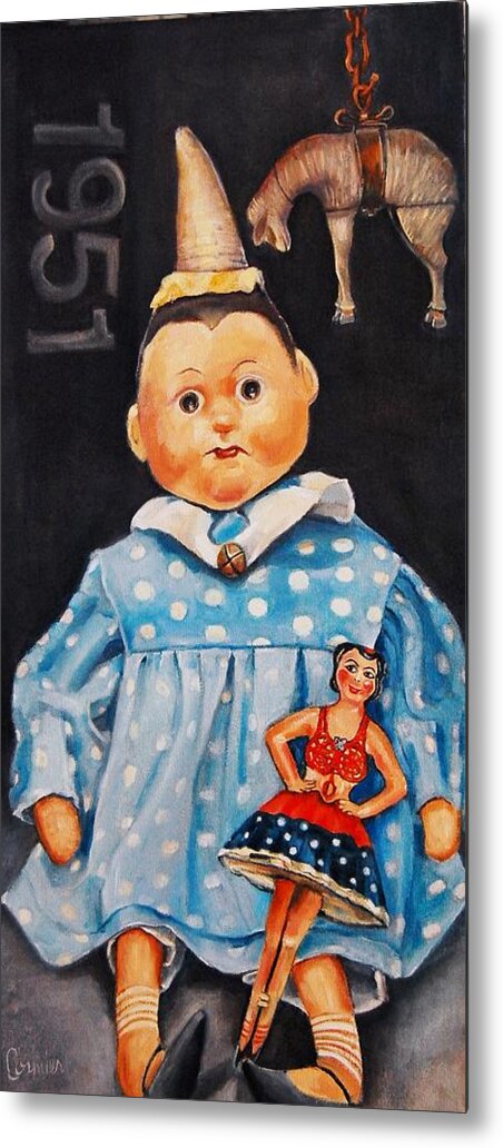 Doll Metal Print featuring the painting Tiny Dancer by Jean Cormier