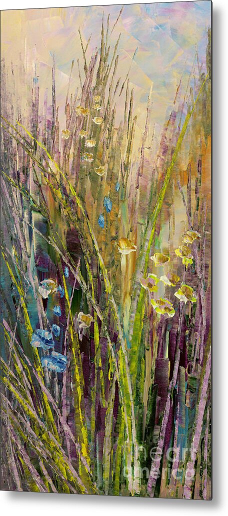 Flowers Metal Print featuring the painting Trail of Beauty by Tatiana Iliina