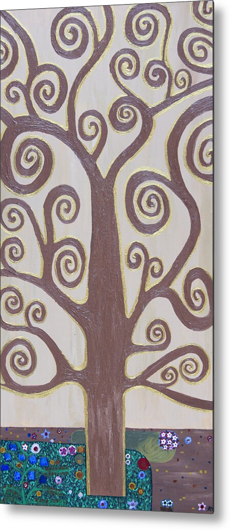 Tree Metal Print featuring the painting Tree Of Life by Angelina Tamez