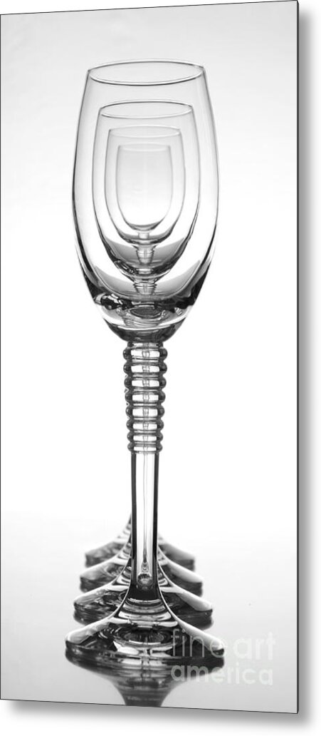 Four Metal Print featuring the photograph Wine glasses by Andreas Berheide