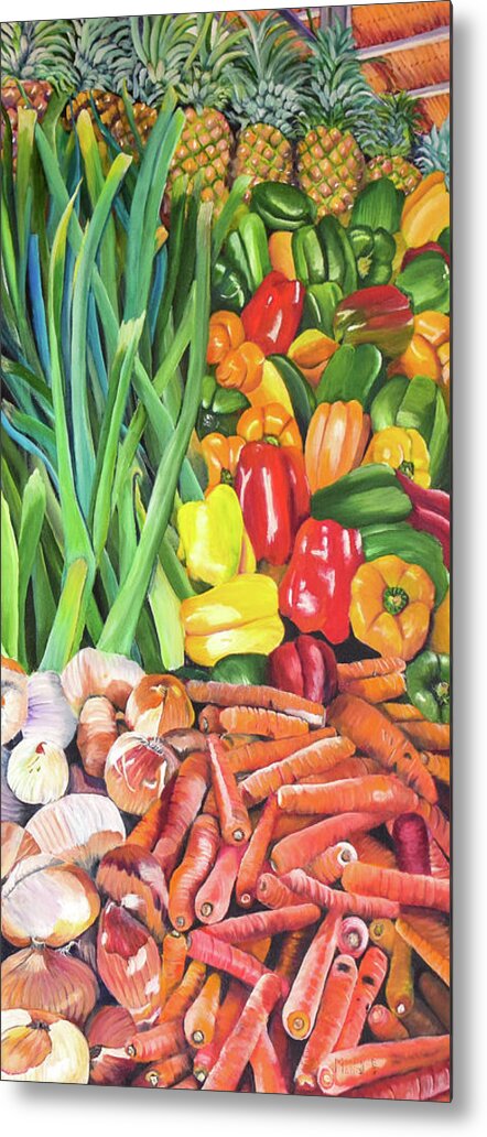 El Valle Metal Print featuring the painting El Valle Market by Marilyn McNish