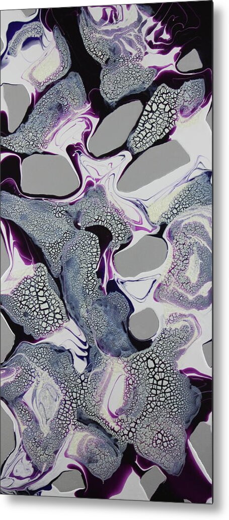 Abstract Metal Print featuring the painting Violet Hour 6 by Madeleine Arnett