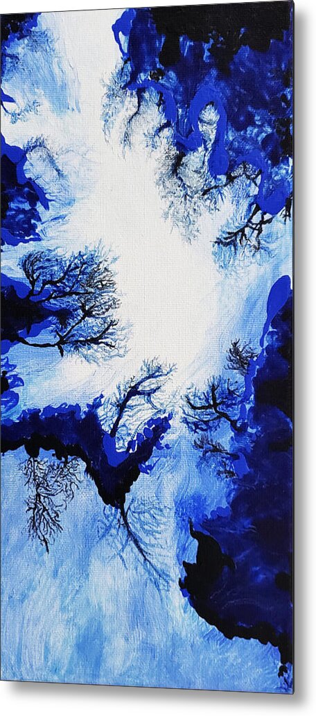 Abstract Metal Print featuring the painting Ascent by Christine Bolden