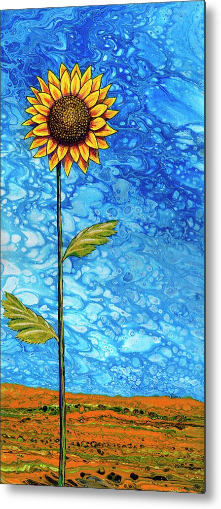 Sunflower Metal Print featuring the painting Bravery by Catherine G McElroy