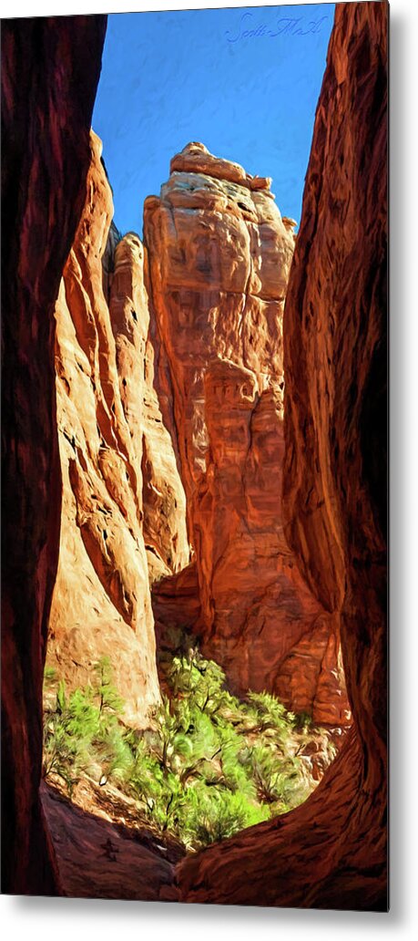 Red Rocks Metal Print featuring the photograph Cathedral 07-058P by Scott McAllister