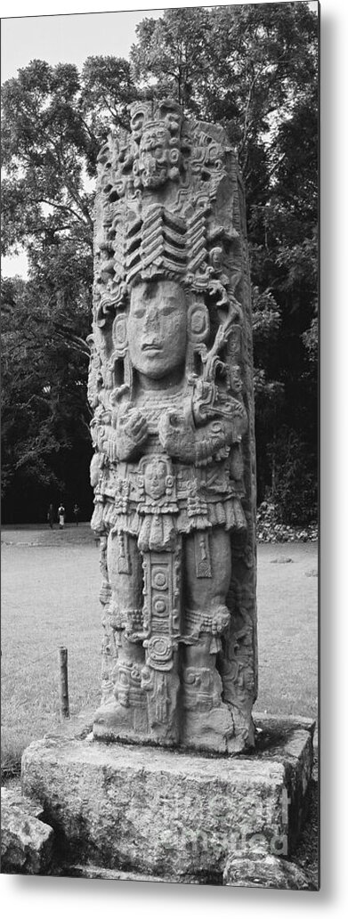 Travel Metal Print featuring the photograph Copan Ruins Artifacts I by Trude Janssen