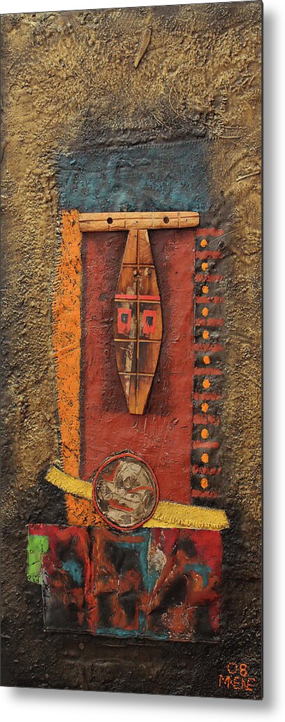 African Art Metal Print featuring the painting All Systems Go by Michael Nene