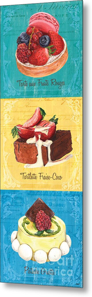 Pastry Metal Print featuring the painting Epicerie Panel 1 by Debbie DeWitt