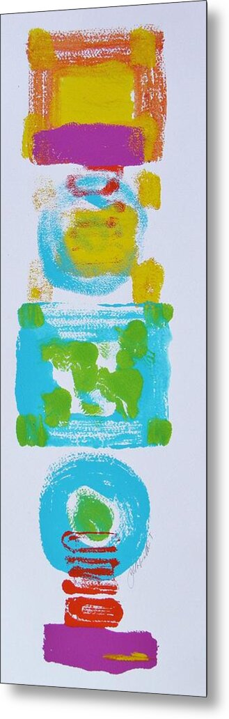 Green In The Middle Metal Print featuring the painting Green in the Middle by John Williams
