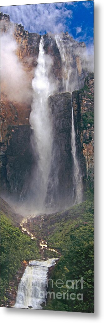 Venezuela Metal Print featuring the photograph Panorama Angel Falls in Canaima National Park Venezuela by Dave Welling