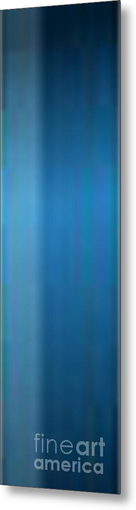 Oil Metal Print featuring the painting Blue Angular by Matteo TOTARO