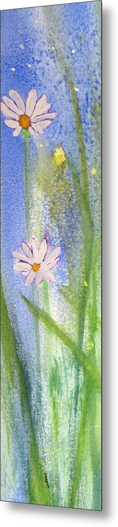 Floral Metal Print featuring the painting Fresh as a daisy 2. by Elvira Ingram