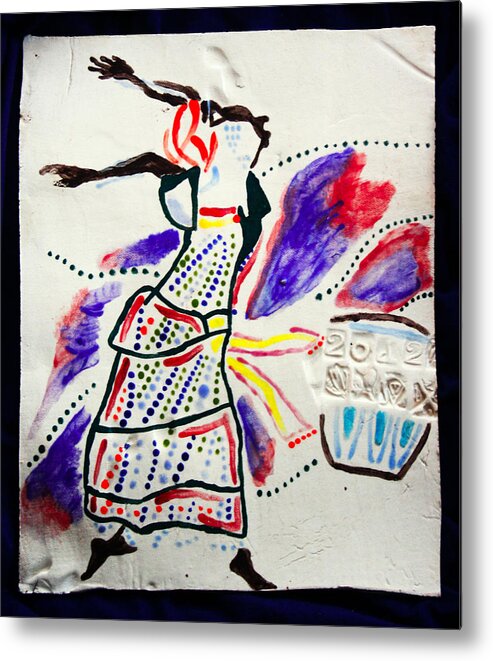 Jesus Metal Print featuring the ceramic art Kiganda Dance - Uganda #2 by Gloria Ssali