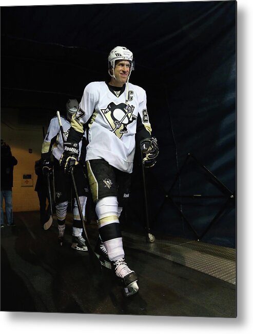 Playoffs Metal Print featuring the photograph Pittsburgh Penguins V New York Rangers #7 by Bruce Bennett