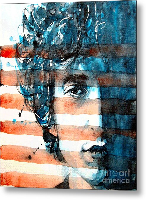Bob Dylan Metal Print featuring the painting An American icon by Paul Lovering