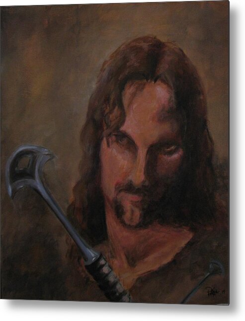 Aragorn Metal Print featuring the painting Aragorn by Patricia Kanzler
