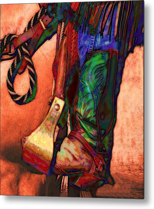 Cowboy Boot Metal Print featuring the digital art Boot by Kae Cheatham