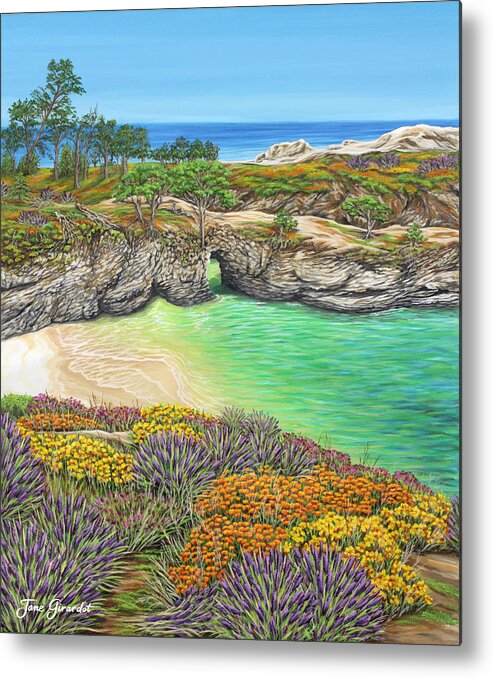 Ocean Metal Print featuring the painting China Cove Paradise by Jane Girardot