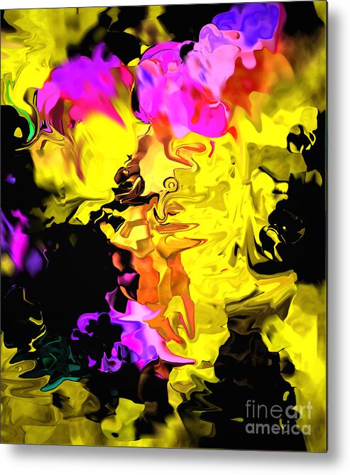 Abstract Digital Art Painting Metal Print featuring the digital art Extreme Fusion by Gayle Price Thomas