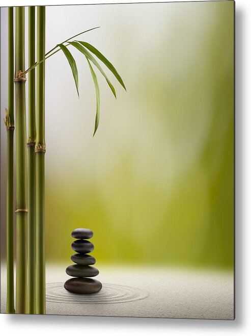 Bamboo Metal Print featuring the photograph Feng Shui Bliss by Pixhook