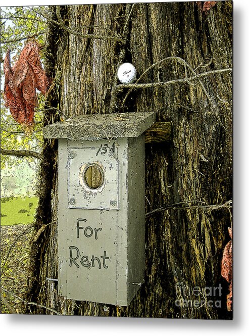 Bird House Metal Print featuring the photograph For Rent by Lee Owenby