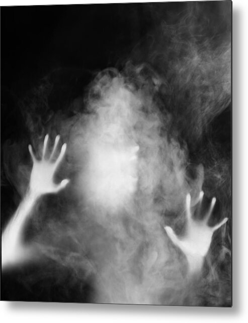 Shadow Metal Print featuring the photograph Ghost in the mist by HadelProductions
