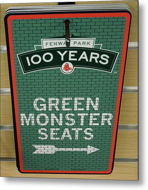 Boston Metal Print featuring the photograph Green Monsta Seats by Caroline Stella