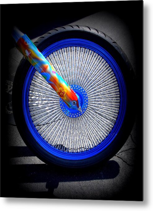 Custom Bike Metal Print featuring the photograph Hippie Bike by Laurie Perry