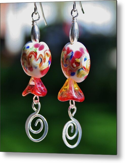 Lampwork Glass Metal Print featuring the photograph Lampwork Buds by Kelly Nicodemus-Miller