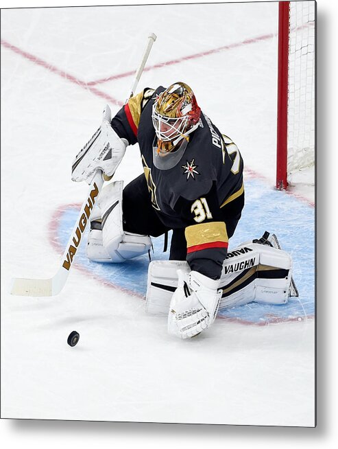 Vegas Golden Knights Metal Print featuring the photograph Los Angeles Kings v Vegas Golden Knights by David Becker