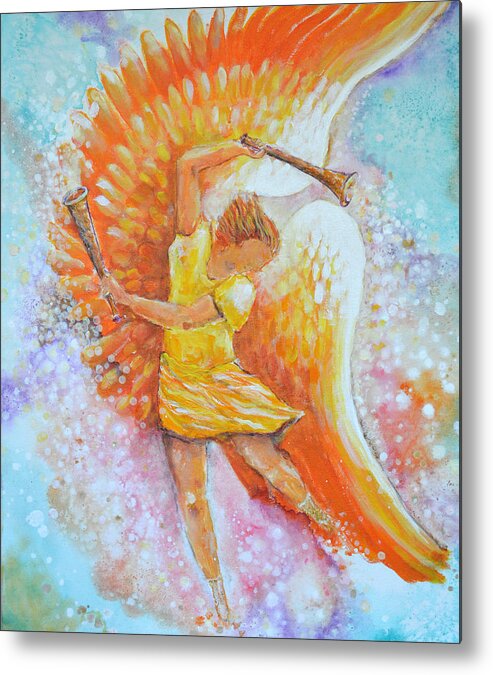 Angel Metal Print featuring the painting Make Your Soul Shine by Ashleigh Dyan Bayer