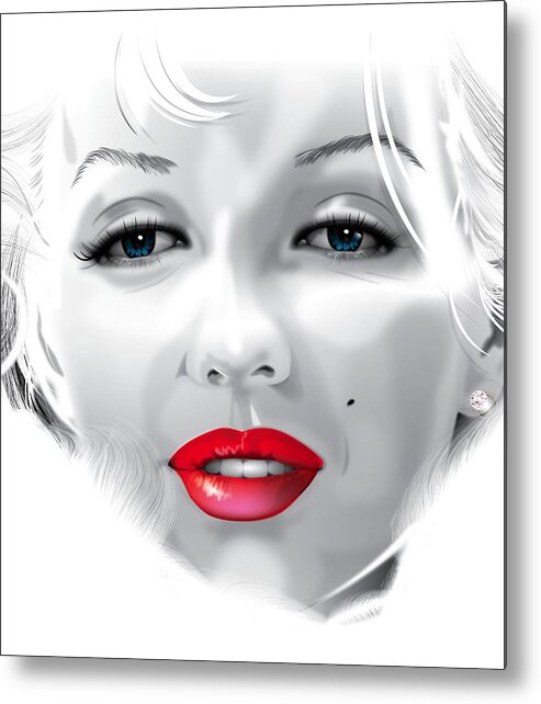 Marilyn Monroe Metal Print featuring the digital art Marilyn Monroe by Brian Gibbs
