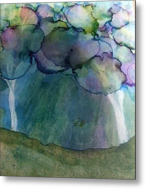 Landscape Metal Print featuring the painting Mary Poppins Spring by Kelly Dallas