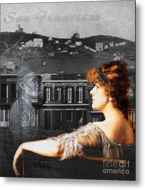 San Francisco Metal Print featuring the digital art Maybel and Song by Lisa Redfern