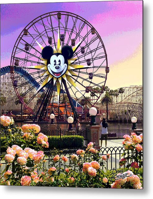 Mickey's Fun Wheel Metal Print featuring the digital art Mickey's Fun Wheel II by Doug Kreuger