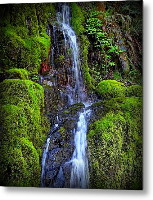 Oregon Metal Print featuring the photograph Mossy Falls by Nick Kloepping