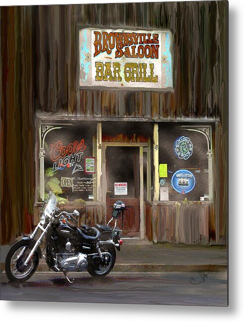 Motorcycle Metal Print featuring the photograph One for the Road by Dale Stillman