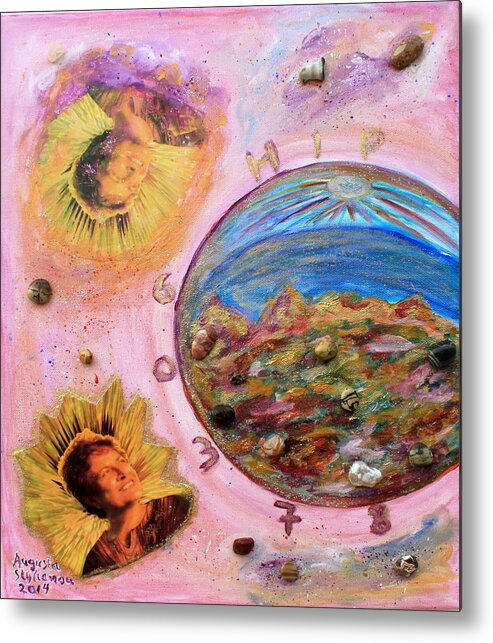 Augusta Stylianou Metal Print featuring the painting Order Your Birth Star by Augusta Stylianou