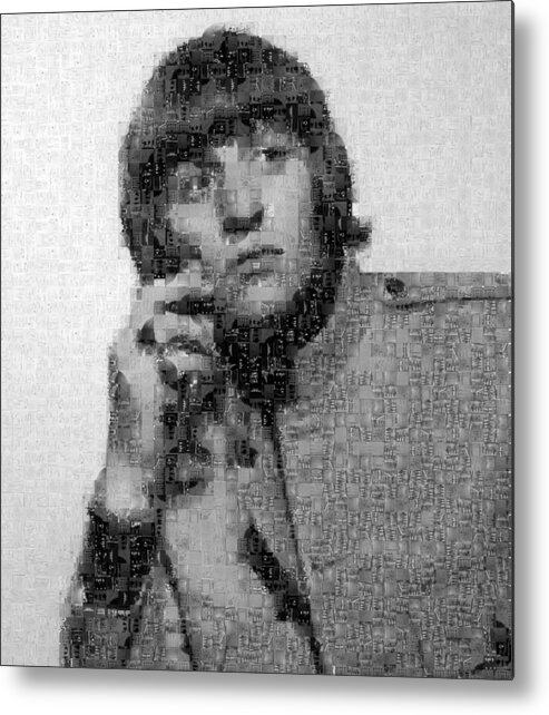 Beatles Metal Print featuring the photograph Ringo Starr Mosaic Image 1 by Steve Kearns