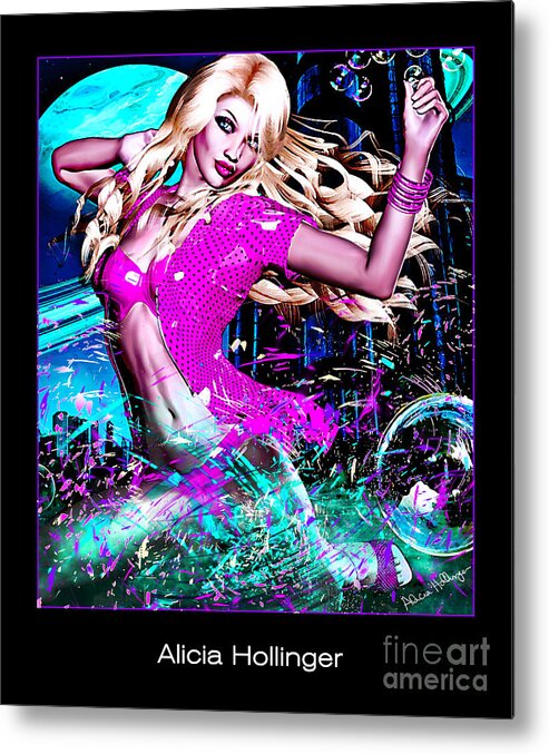 Pin-up Metal Print featuring the digital art Space Order Bride 3015 by Alicia Hollinger