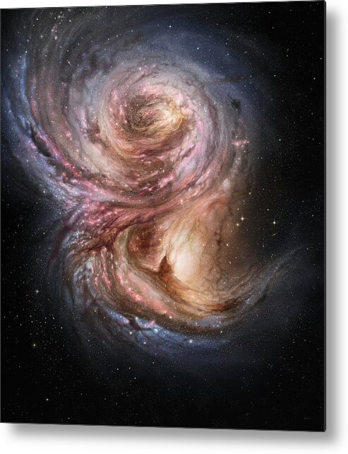 Smm J2135-0102 Metal Print featuring the photograph Starbirth In A Distant Galaxy by M. Kornmesser/european Southern Observatory/science Photo Library