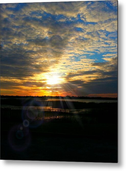 Charleston Metal Print featuring the photograph Sunset Sets Off Cloud Explosion by Joetta Beauford