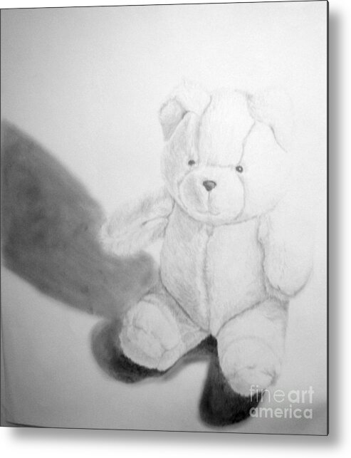Teddy Metal Print featuring the drawing Teddy by Tamir Barkan