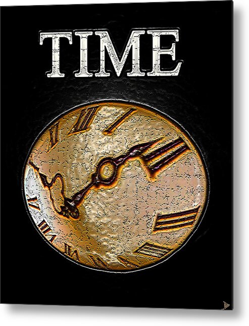 Time Metal Print featuring the painting Time clock by David Lee Thompson