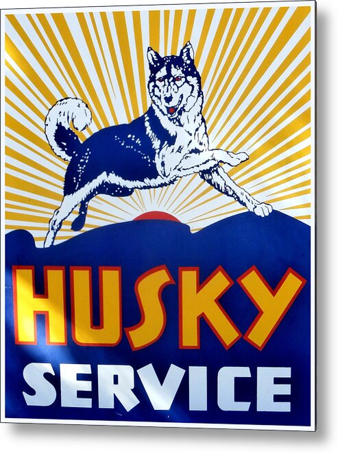 Husky Metal Print featuring the photograph Vintage Husky Sign by Karyn Robinson