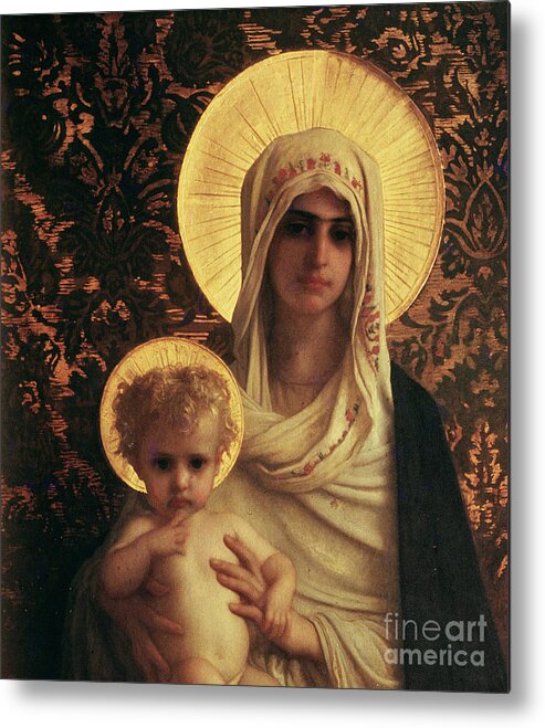 Herbert Metal Print featuring the painting Virgin and Child by Antoine Auguste Ernest Herbert