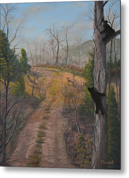Landscapes Metal Print featuring the painting You Want To Play? by William Stewart