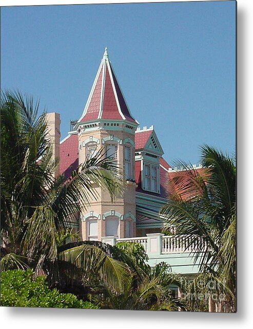 Casa Metal Print featuring the painting Key West house by Audrey Peaty